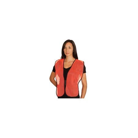 Pip NON-ANSI MESH SAFETY VEST, OR, H&L CLOSURE, OSFM, PK 50 300-0800-OR